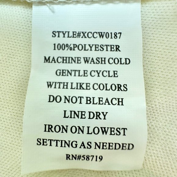 NY Collection Top Womens Small Cream Gold Shimmer 3/4 Sleeve Button Lace NWT - Picture 11 of 13